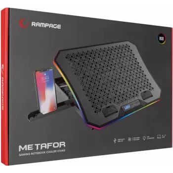 Sedia da gaming RAMPAGE METAFOR AD-RC34 — seduta ergonomica regolabile con inclinazione e regolazione in altezza