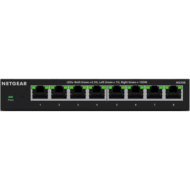 NETGEAR MS308 Switch non gestito 2.5G Ethernet (100/1000/2500) nero
