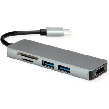 ROLINE docking station Type C HDMI 2x USB3.2 Gen1 A SD/MicroSD - digitale/dati (12.02.1019)