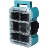 MAKTRAK organizer compatto, cassetta utensili blu/trasparente, coperchio trasparente