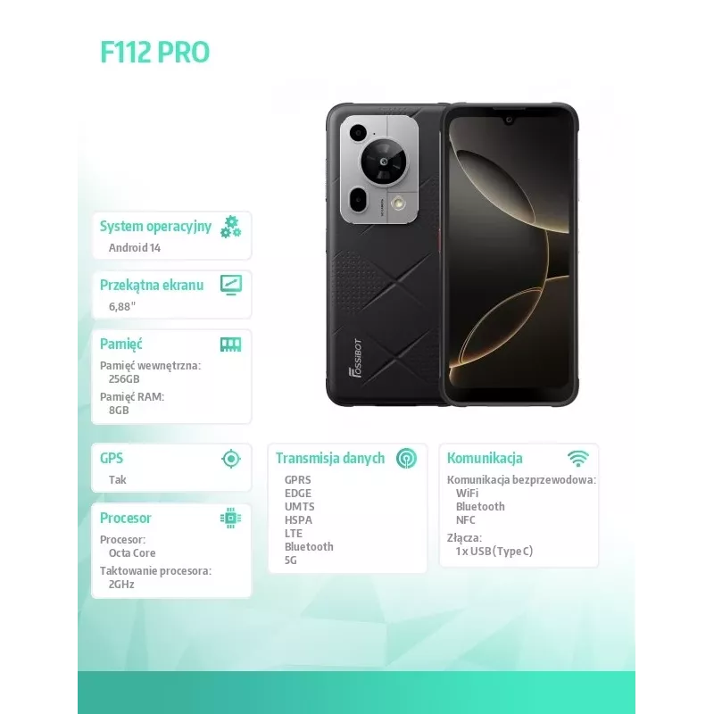 Smartphone FOSSiBOT F112 Pro nero