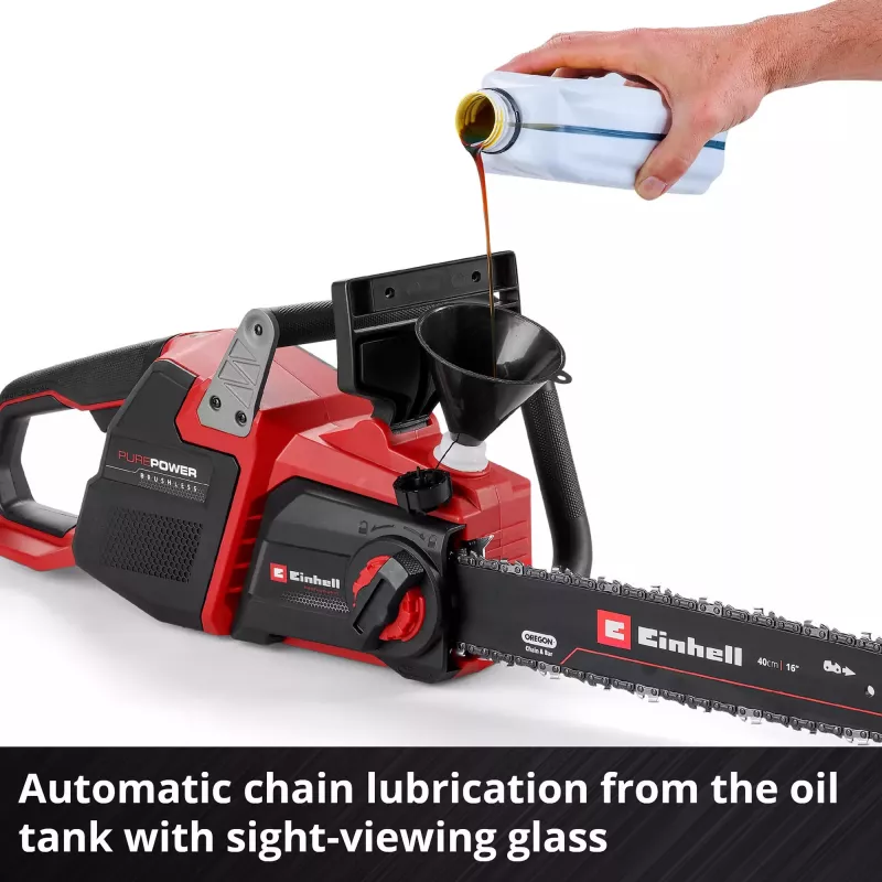 Motosega a batteria EINHELL GP-LC 36/40 Li BL-Solo 36V (2x18V) rosso/nero — senza batteria e caricabatterie