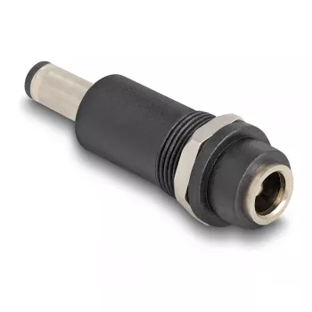 Adattatore DELOCK DC 5,5 x 2,1 mm (femmina) su DC 5,5 x 2,5 mm (maschio), nero