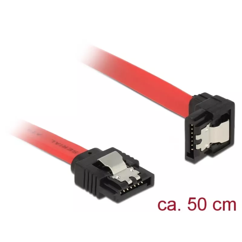 Cavo SATA DeLOCK 83979 0,5 m SATA 7 pin nero rosso