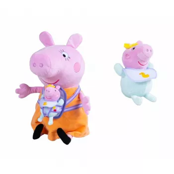 Pipsa Possu peluche Äiti Possu ja Evie, 33 cm peluche morbido