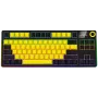 LORGAR KBP70TKLW, tastiera gaming meccanica TKL wireless Pro, nero/giallo, layout EN