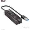 Hub USB CLUB3D USB 3.2 Gen1 Type-A con 3 porte e Gigabit Ethernet