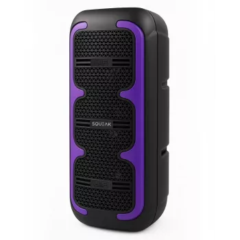 Altoparlante stereo portatile SQUEAK SQ1009 – Bluetooth 5.3, 45 W RMS, 10 h di autonomia, FM, USB, AUX, LED, 1800 mAh, nero