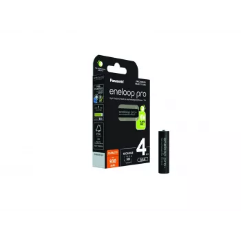 Batterie ricaricabili PANASONIC ENELOOP PRO AAA 930 mAh 4 pz. (BK-4HCDE/4CP)