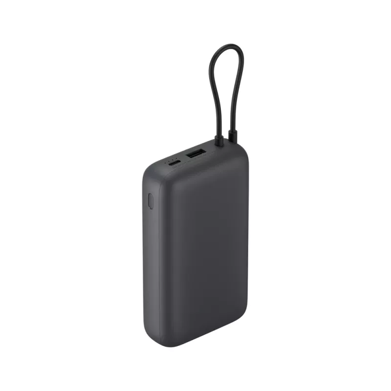 Power bank Xiaomi 20000mAh con cavo integrato, grigio scuro, modello 61828