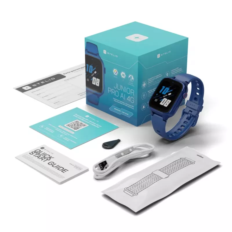 Smartwatch Stelio Junior Pro AI 4G ST-SWJ102-NB — blu navy, connettività 4G