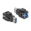 Modulo Keystone DeLOCK 86395 piatto nero USB A