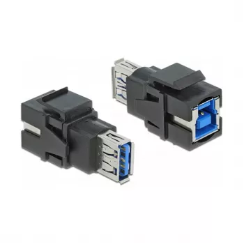 Modulo Keystone DeLOCK 86395 piatto nero USB A