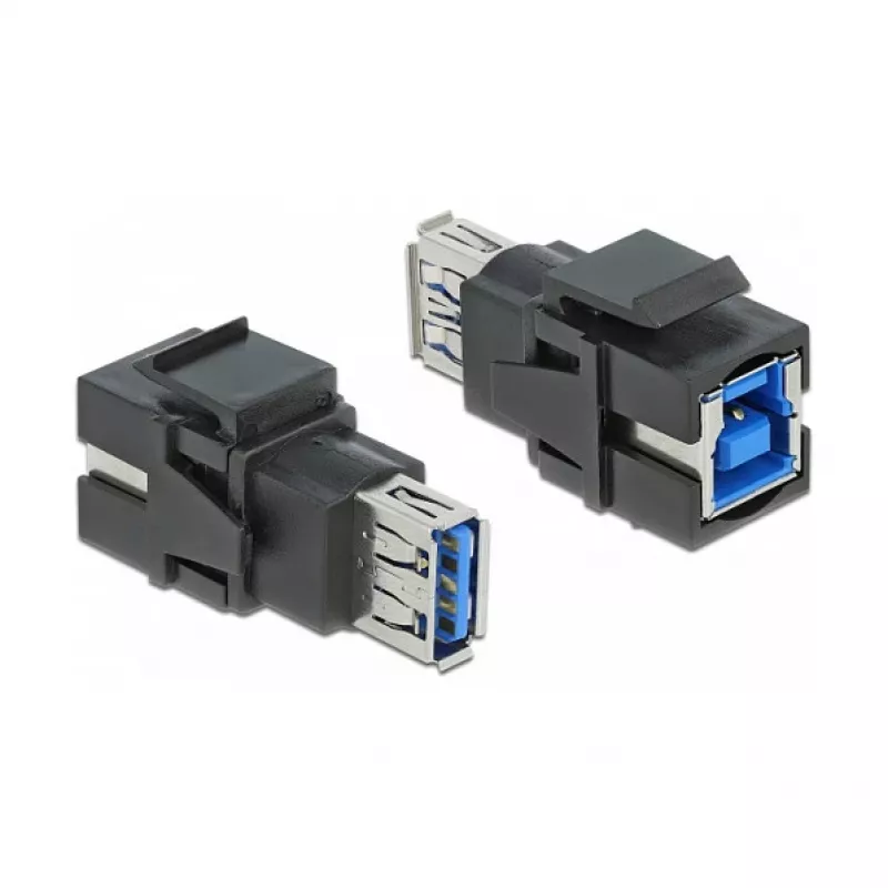 Modulo Keystone DeLOCK 86395 piatto nero USB A