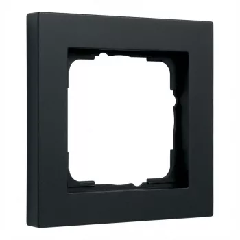 Cornice per interruttore luce Gira E2 nero, senza viti in plastica, 1 modulo