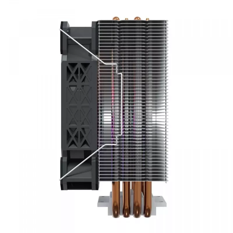 Dissipatore ad aria per CPU SAVIO SAVGCOVORTEXX2ARGB con 4 heatpipe, ventola ARGB 120 mm, nero