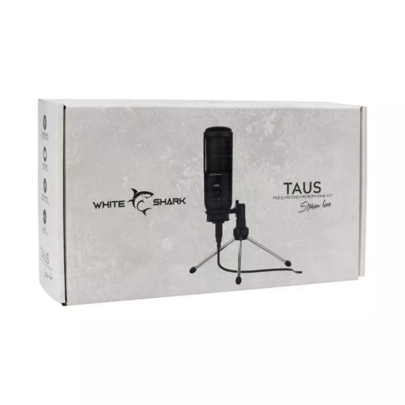 Microfono White Shark TAUS nero studio