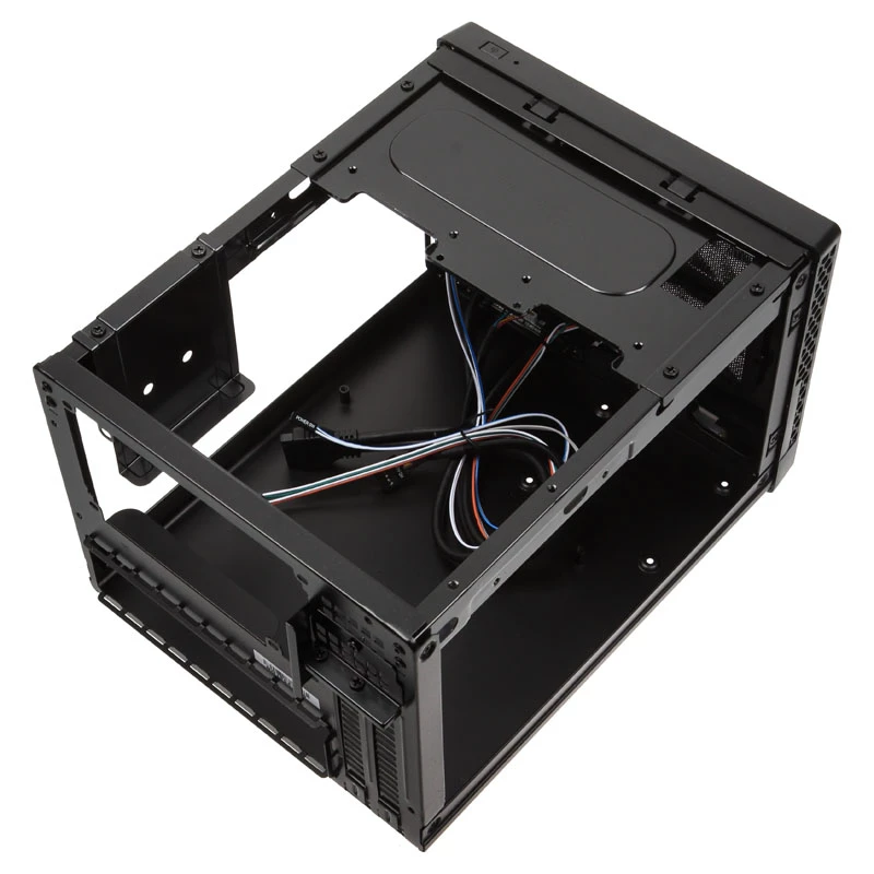 SilverStone SUGO 13 - Desktop - Mini-DTX - senza alimentatore (AT / PS/2) - nero - USB/Audio (SST-SG13B-Q)
