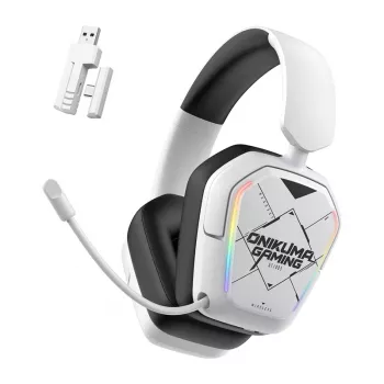 Cuffie con filo/wireless Onikuma GT883 bianche — connessione Bluetooth e con filo, design over-ear