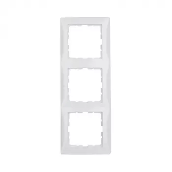 Berker S.1 10138989 cornice 3 moduli, bianco polare lucido
