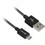 Cavo USB-A-B Sharkoon 3,0 m con treccia di alluminio