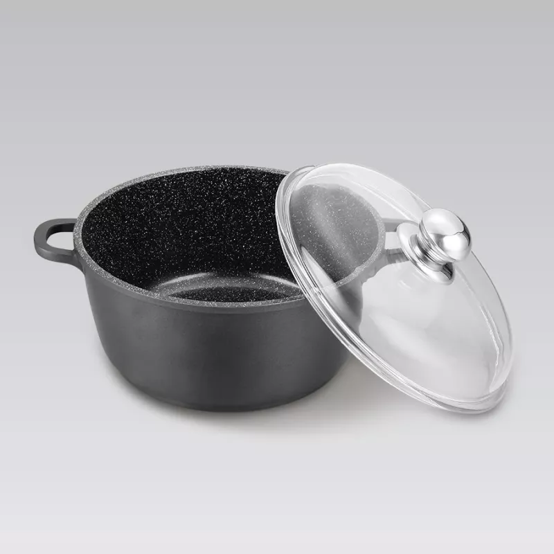Pentola con coperchio Maestro MR-4616C 16 cm 1 l nera