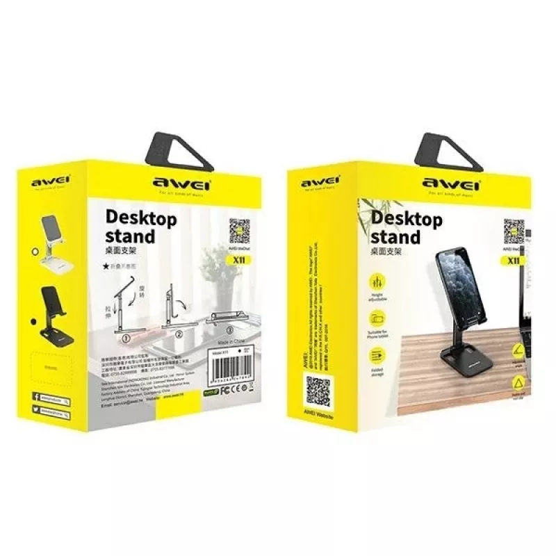 Supporto da tavolo per tablet e smartphone Awei X11 – regolabile in altezza, leggero