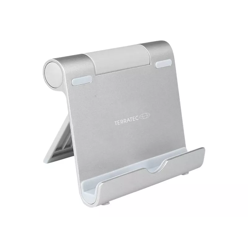 TERRATEC iTab S - Supporto per telefono cellulare / tablet - alluminio - argento - supporto da tavolo (219727)