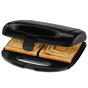 Sandwich maker CLATRONIC ST 3814, 820 W, 2 sandwich, piastre antiaderenti, manico freddo
