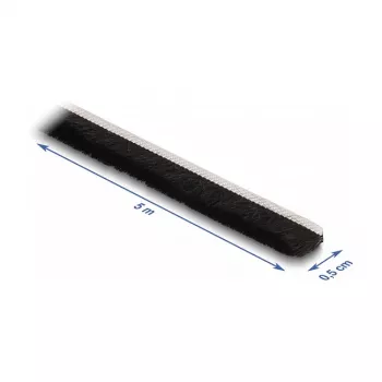 Barra con setole DeLOCK autoadesiva 5 mm lunghezza 5 m nero