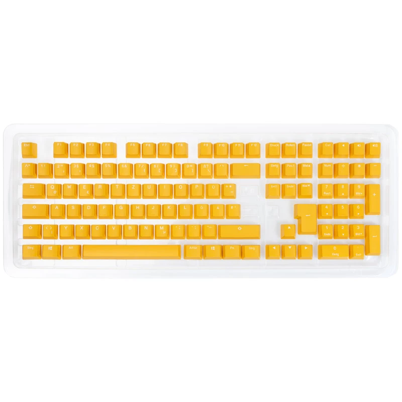 Set di tasti Ducky DKSA109-DEPDYDYYWO1 giallo PBT Double-Shot layout DE 109 tasti