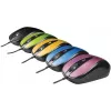 Mouse USB con cavo, 4 tasti, ottico, simmetrico, blu