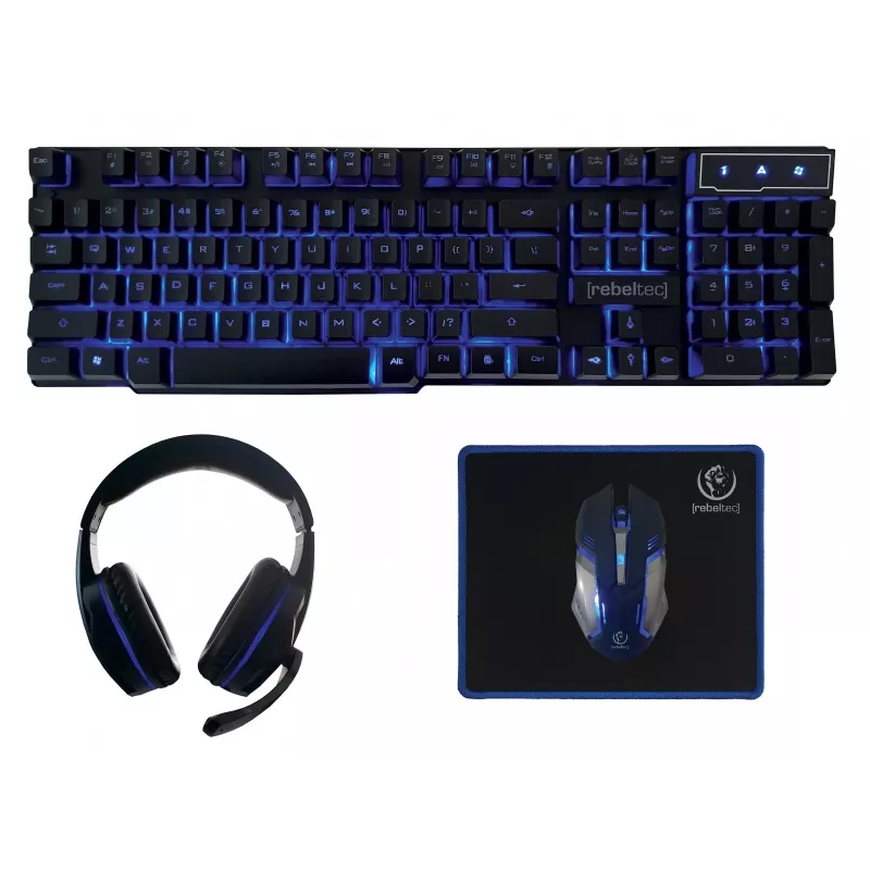 Tastiera e mouse inclusi Rebeltec SHERMAN Gaming USB QZERTY inglese nero