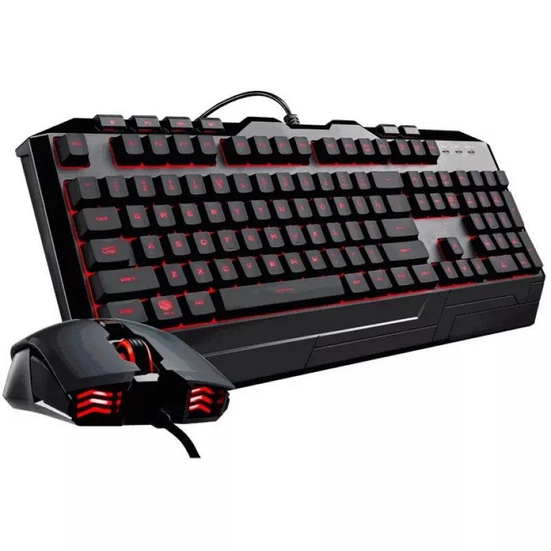 YY Cooler Master tastiera e mouse desktop da gaming Devastator 3 [DE] nero mono RGB versione rivista
