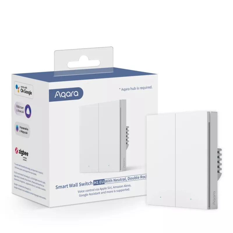 AQARA Smart Home interruttore a parete H1, con neutro, doppio interruttore (WS-EUK04)