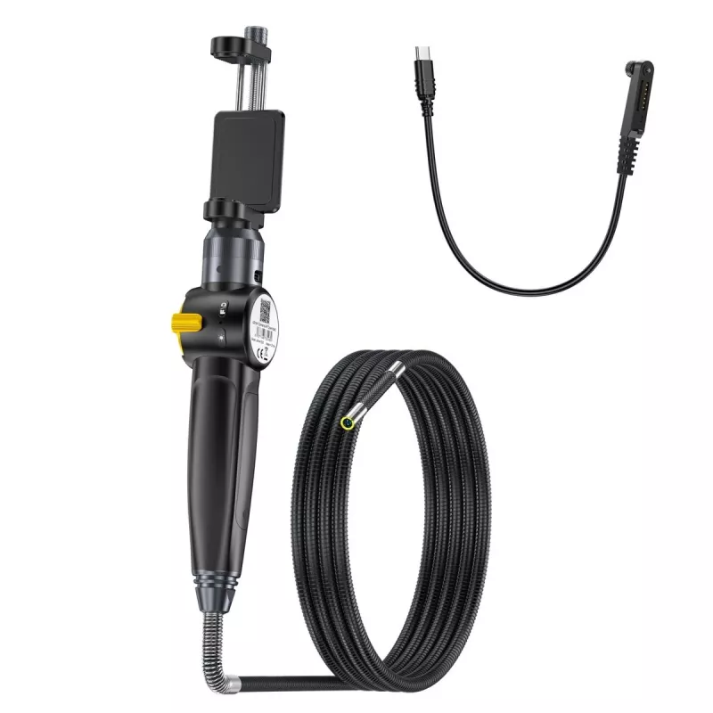 Ulefone uSmart E03 UF-EC03 telecamera endoscopica, 1280x720 HD, sonda orientabile a 180° in due direzioni, 6 LED, IP67, cavo semirigido da 1 m