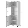 Armadio contenitore cama meble PAFOS 60×40×182 cm bianco opaco a pavimento