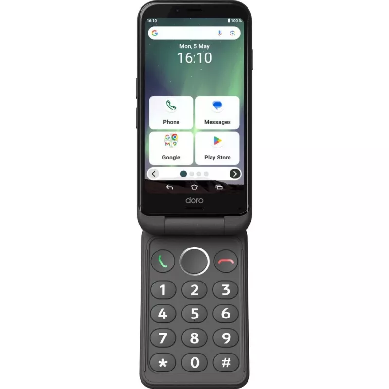 Doro Aurora A20 smartphone per senior, 4,5 pollici, 64GB, Graphite