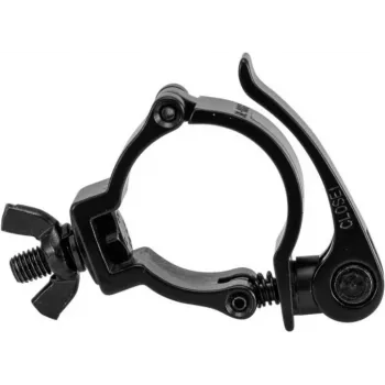 Morsetto EUROLITE Clamp TPC-10QCB nero per truss e luci, gancio di sicurezza in metallo