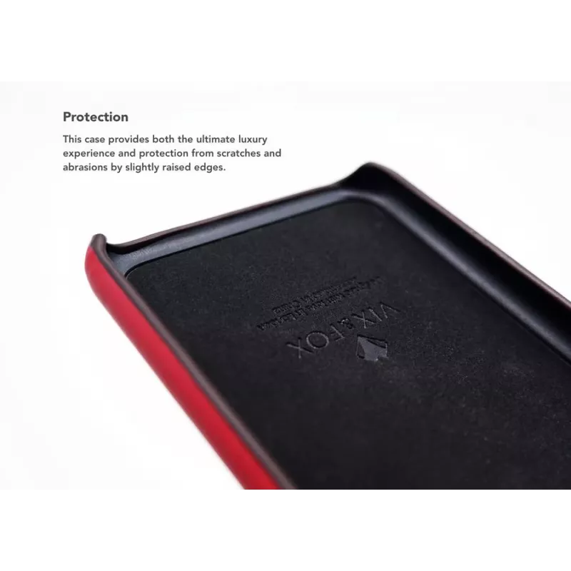 Custodia posteriore con porta carte VixFox per Samsung S9 — cover protettiva rosso rubino con porta carte