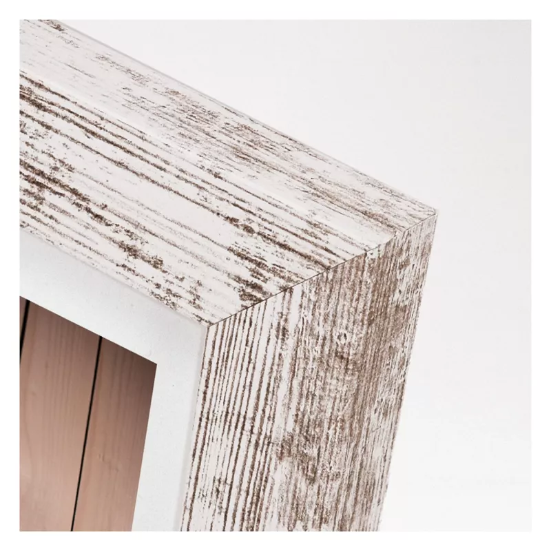 2x1 ZEP Nelson6 bianco/marrone 15x15 cornici in legno V21156
