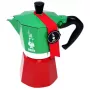 Caffettiera Bialetti Moka Express Italia 6TZ (300 ml) rosso-verde