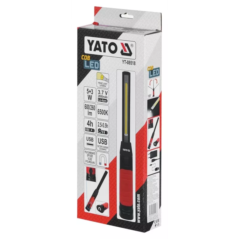 Yato YT-08518 lampada da lavoro nera LED 8 W