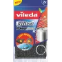 VILEDA 141656 spugna abrasiva, tessuto con acciaio inox, grigio, confezione da 2, 115×245×20 mm, 35 g