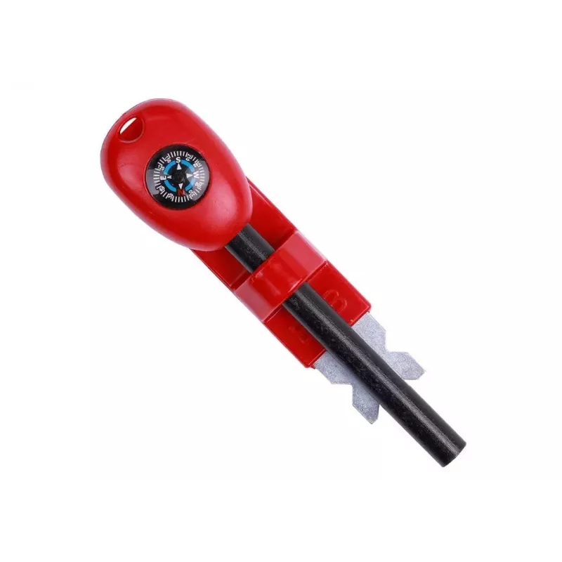 Bussola da sopravvivenza BCB CN340 — bussola compatta con quadrante luminoso, impugnatura in plastica, 110 mm, 47 g, rossa