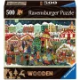 Puzzle Ravensburger Wooden Puzzle Christmas Market — 500 pezzi, puzzle in legno
