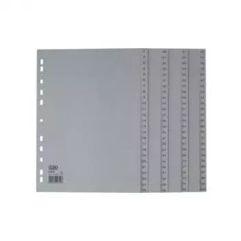 ELBA indice A4 1-100 PP grigio 100 linguette - cancelleria