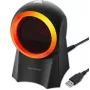 Qoltec 50857 lettore di codici a barre da tavolo cablato, 1D/2D, QR, USB, cavo da 1,75 m