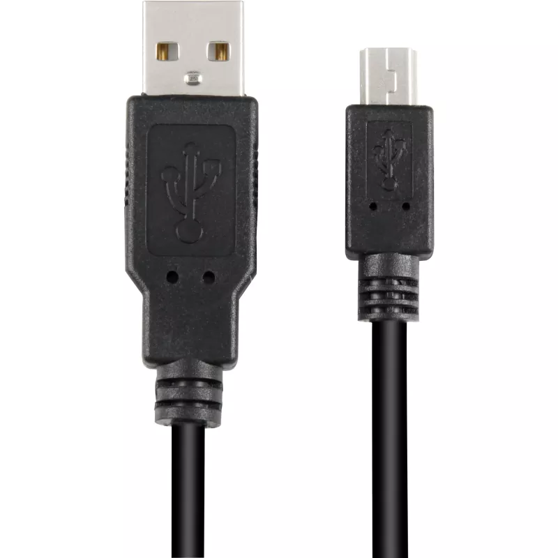 Cavo USB 2.0, connettore maschio USB-A > connettore maschio Mini-USB nero, 3,0 metri, doppio schermo