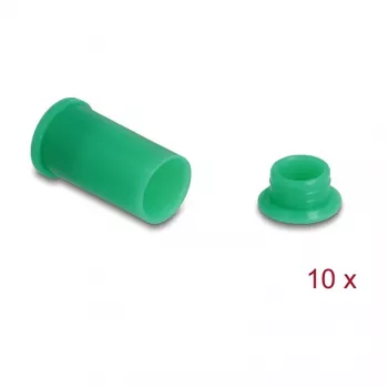 DeLOCK 60673 copertura antipolvere DL4, silicone, 2 parti, verde, 10 pz